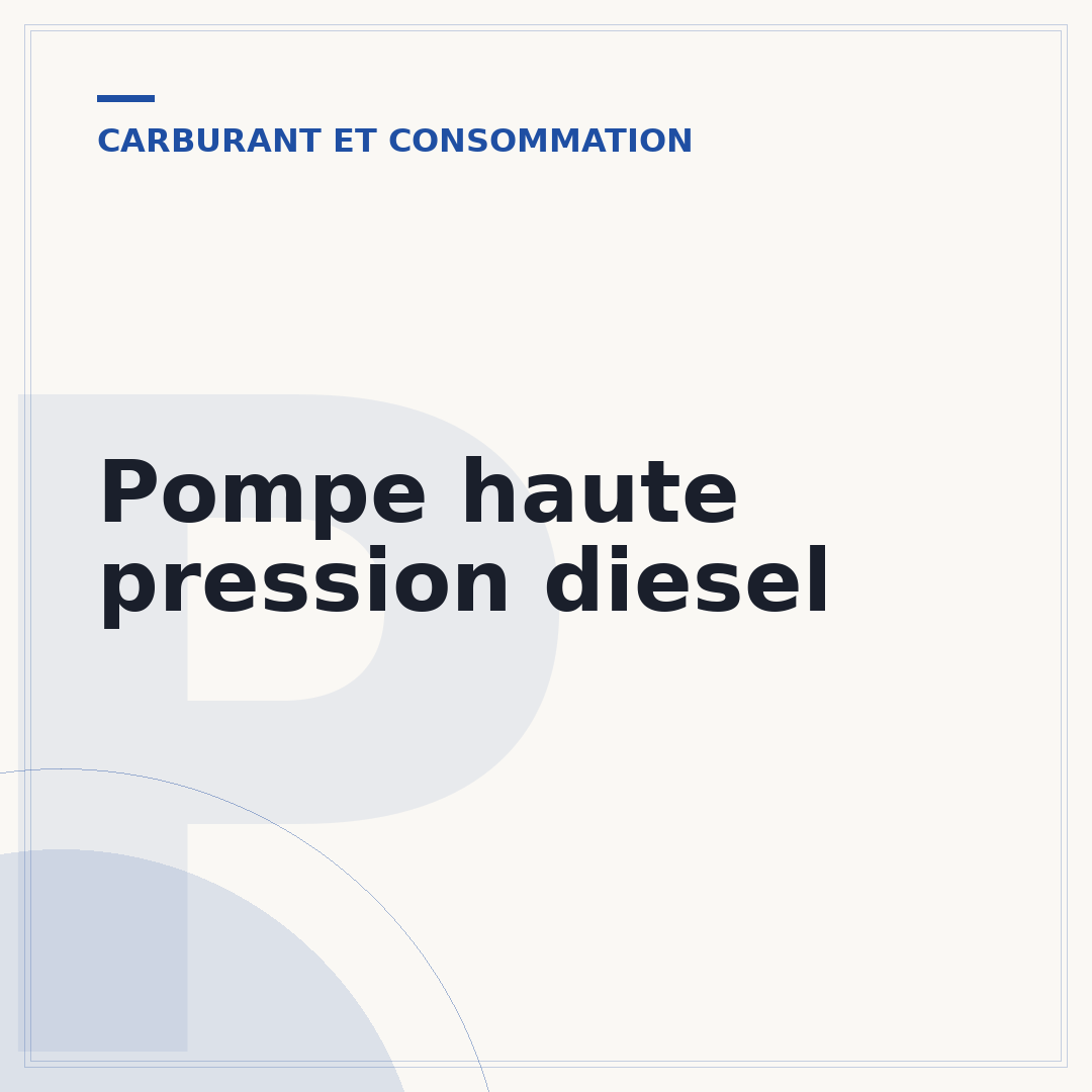 Pompe haute pression diesel