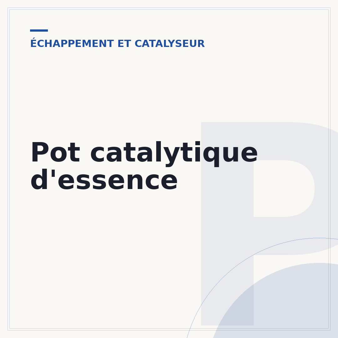 Pot catalytique d'essence