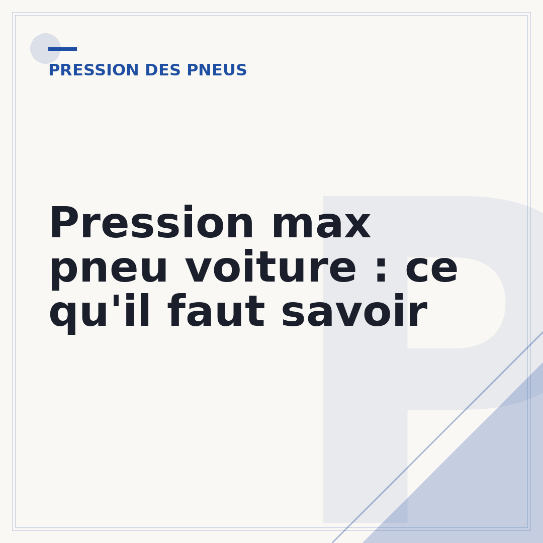 Pression max pneu voiture : ce qu'il faut savoir