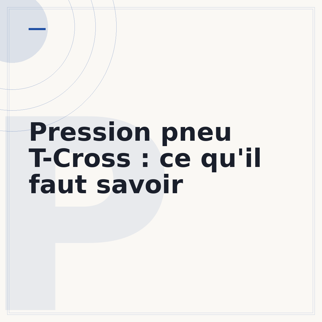 Pression pneu T-Cross : ce qu'il faut savoir