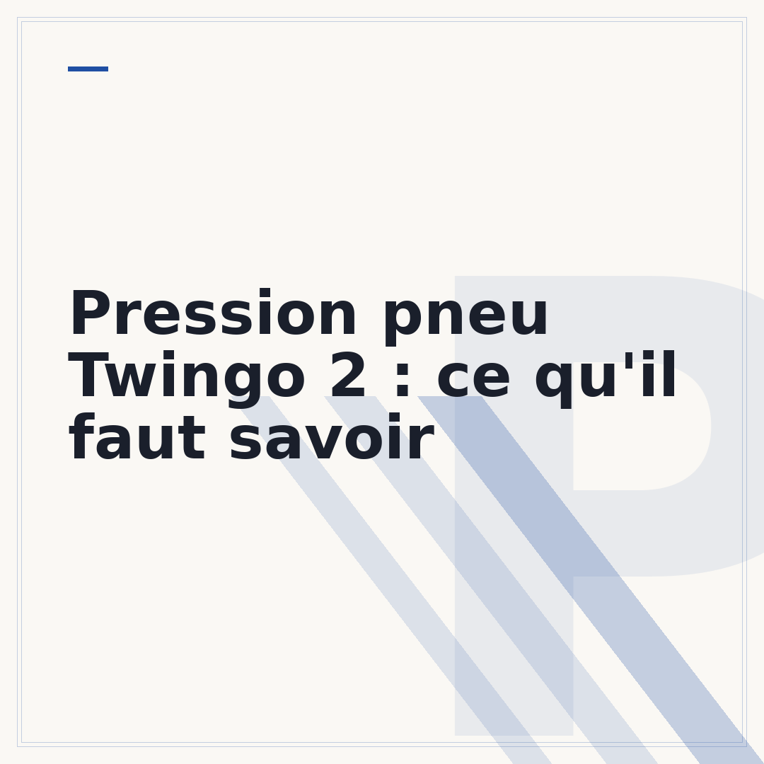 Pression pneu Twingo 2 : ce qu'il faut savoir