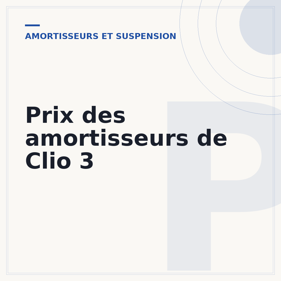 Prix des amortisseurs de Clio 3