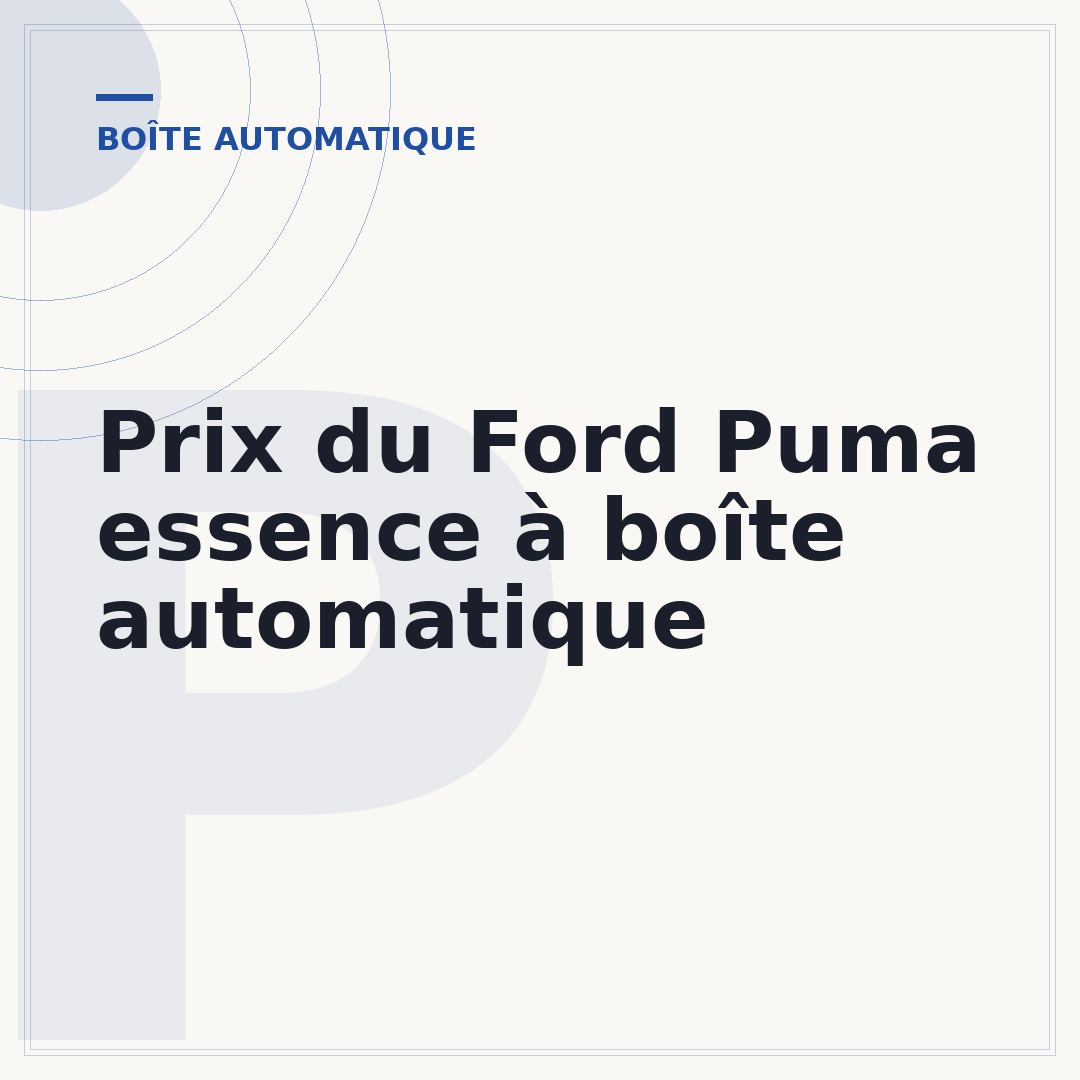 Prix du Ford Puma essence à boîte automatique