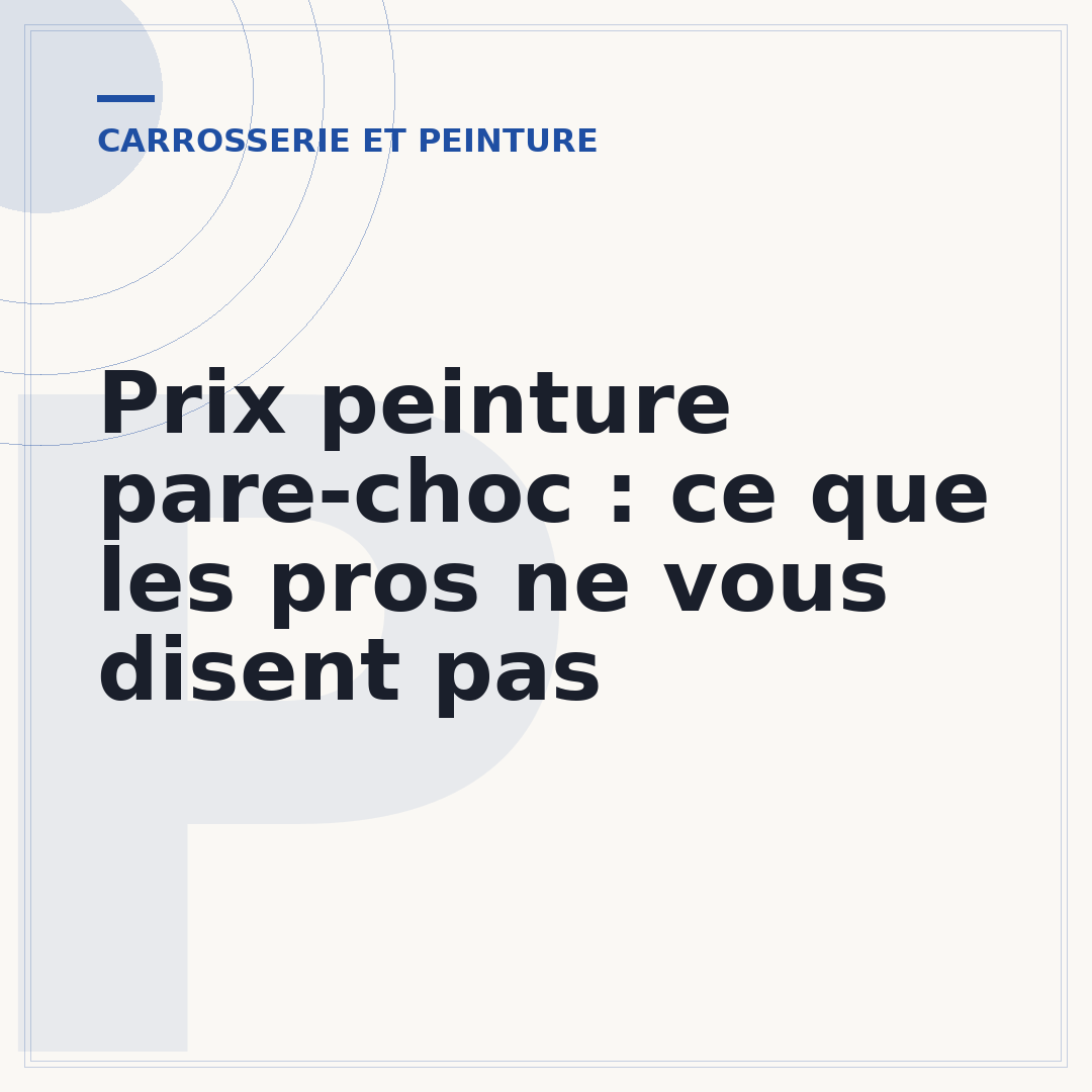 Prix peinture pare-choc : ce que les pros ne vous disent pas