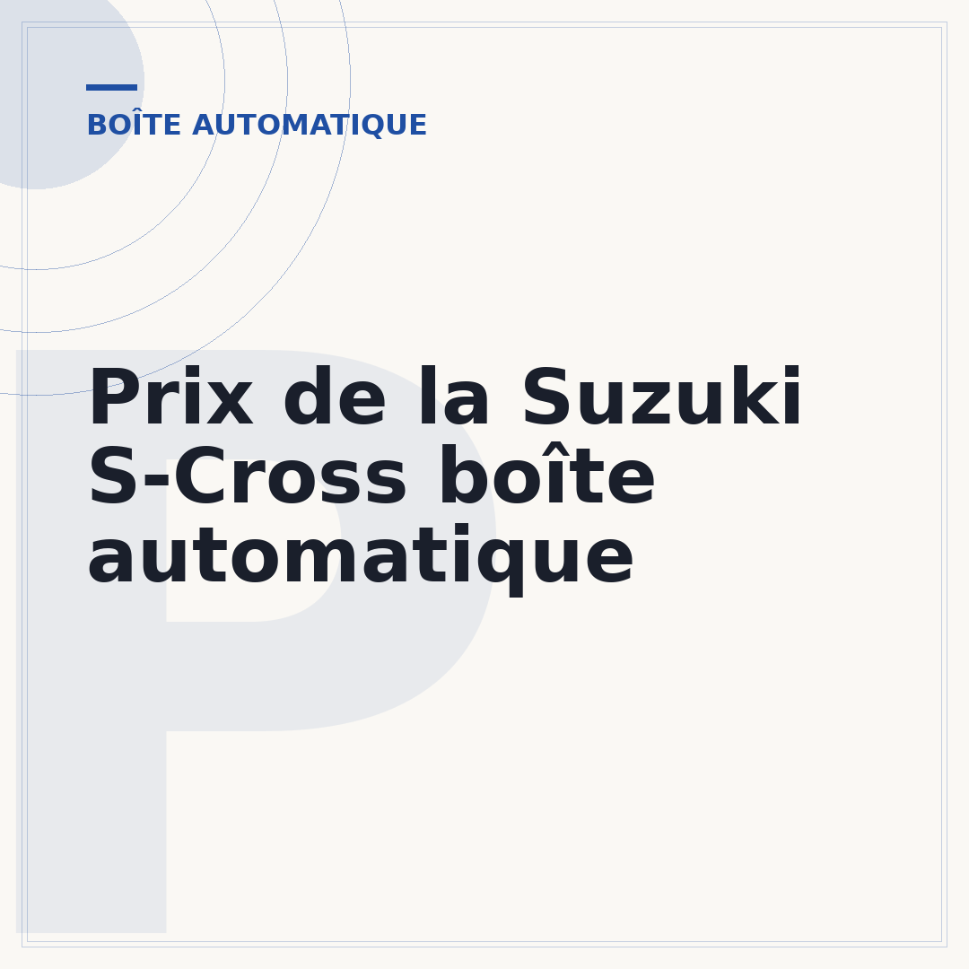 Prix de la Suzuki S-Cross boîte automatique