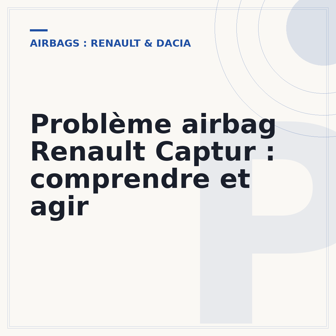 Problème airbag Renault Captur : comprendre et agir