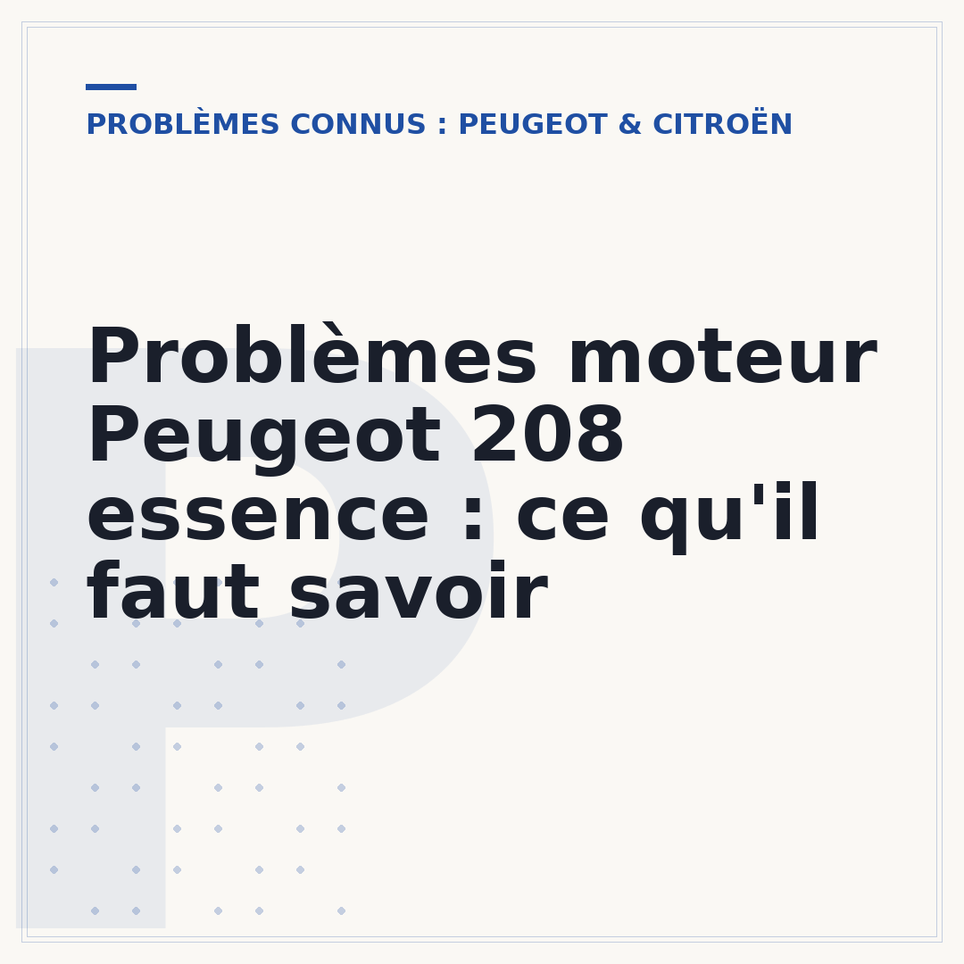 Problèmes moteur Peugeot 208 essence : ce qu'il faut savoir