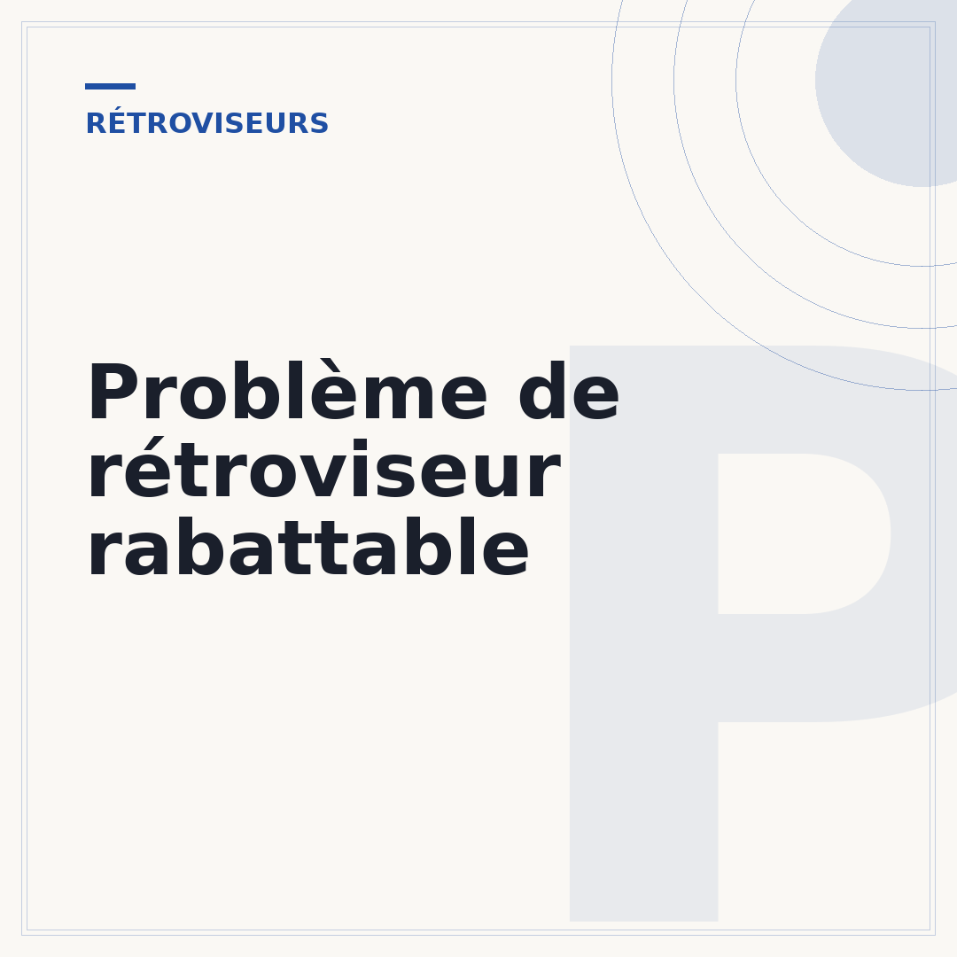 Problème de rétroviseur rabattable
