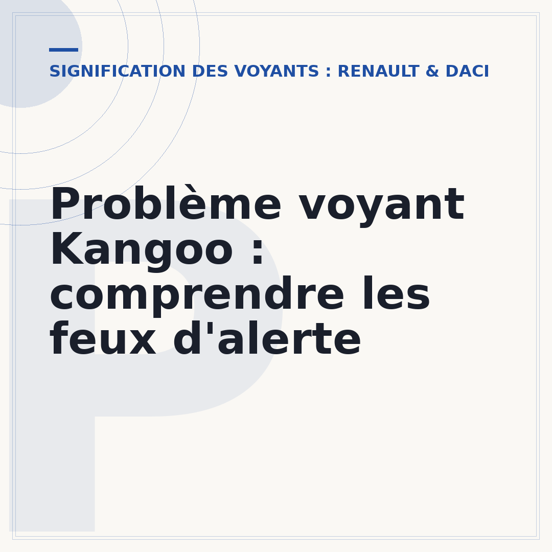 Problème voyant Kangoo : comprendre les feux d'alerte