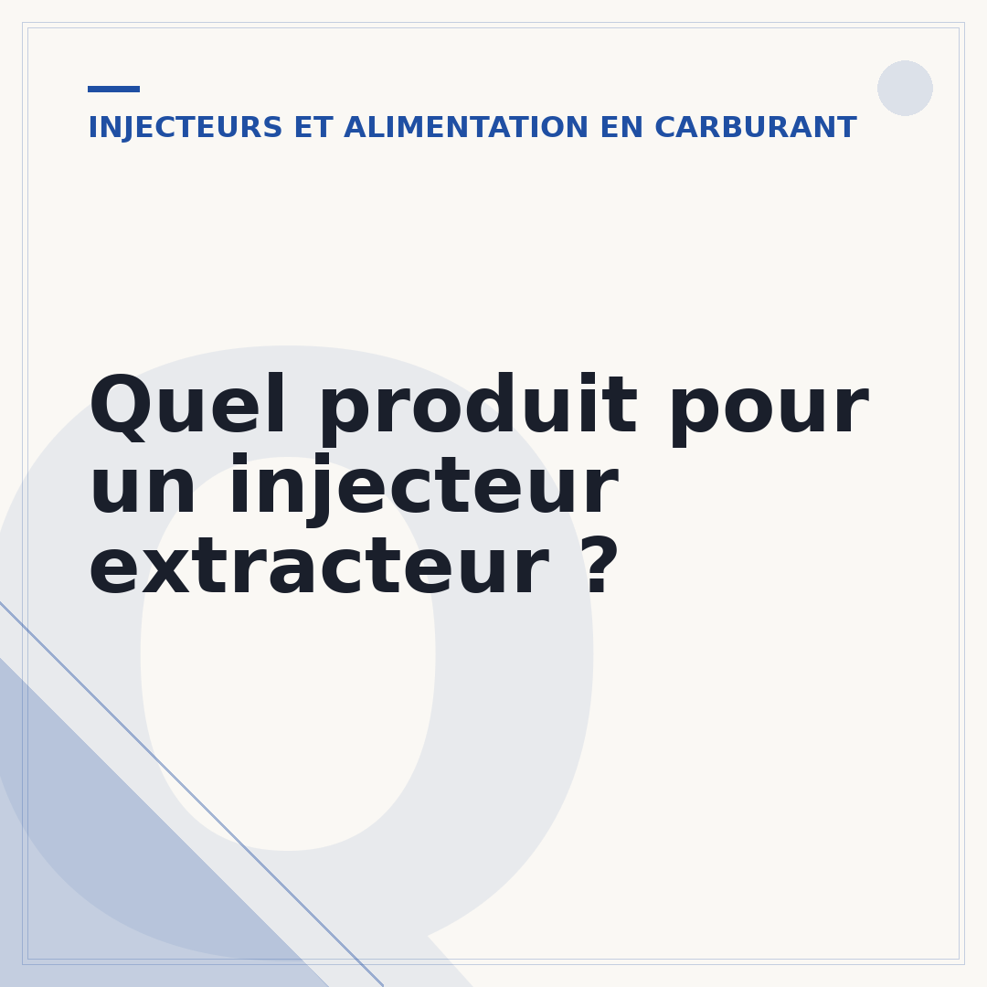 Quel produit pour un injecteur extracteur ?
