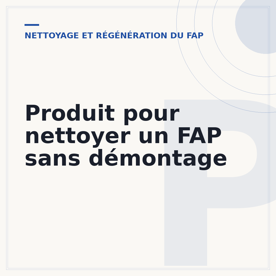 Produit pour nettoyer un FAP sans démontage