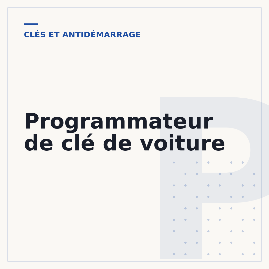 Programmateur de clé de voiture