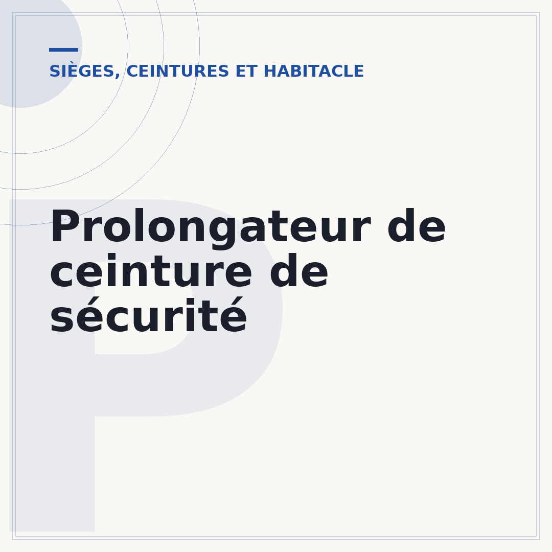 Prolongateur de ceinture de sécurité