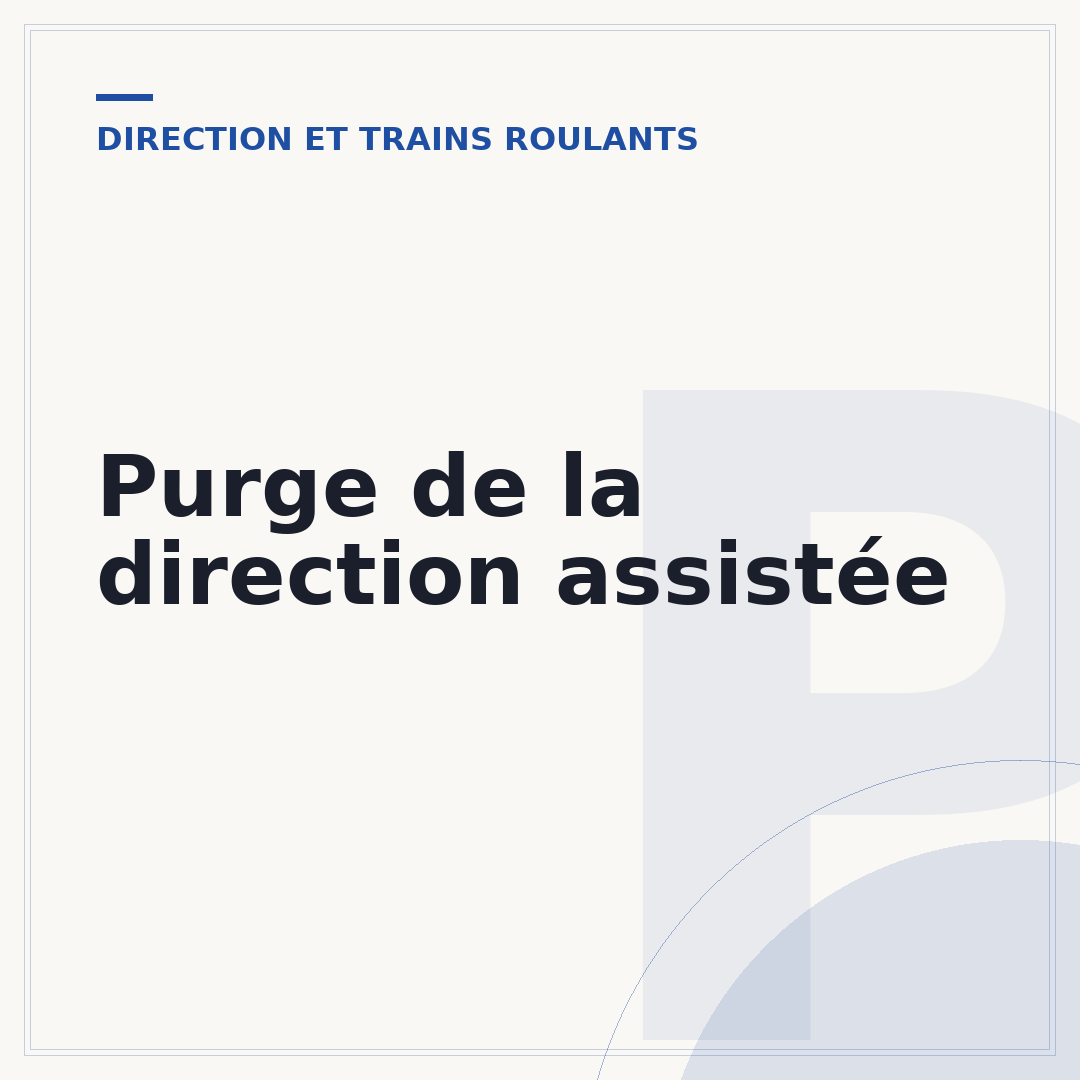 Purge de la direction assistée