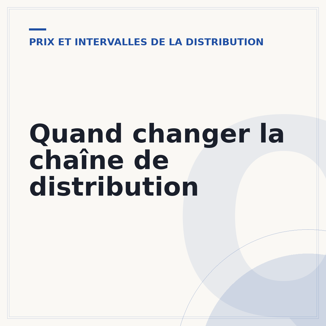 Quand changer la chaîne de distribution