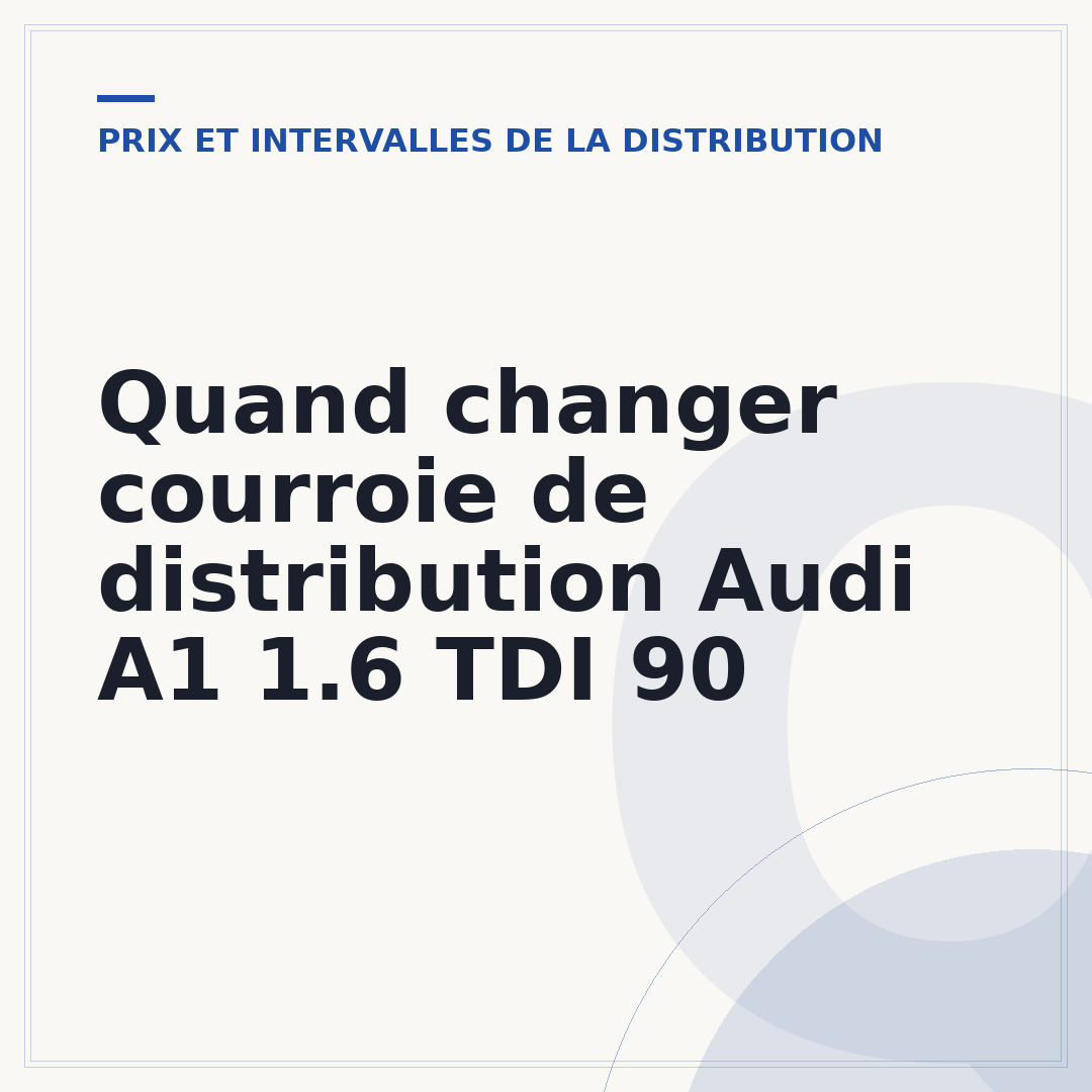 Quand changer courroie de distribution Audi A1 1.6 TDI 90