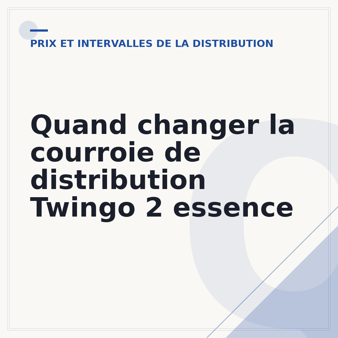 Quand changer la courroie de distribution Twingo 2 essence