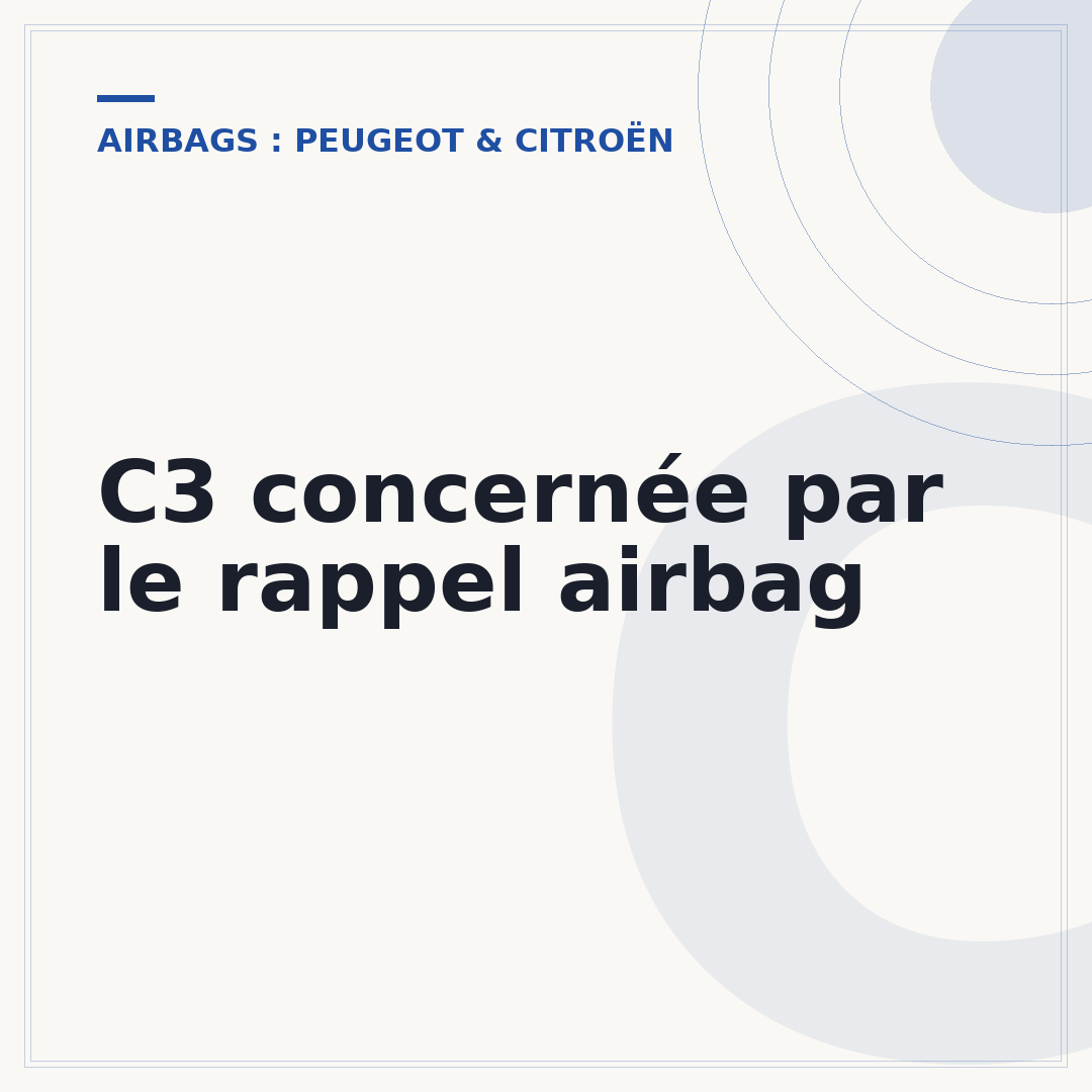 C3 concernée par le rappel airbag