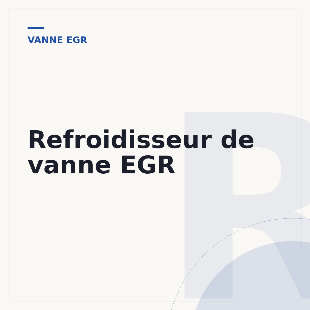 Refroidisseur de vanne EGR