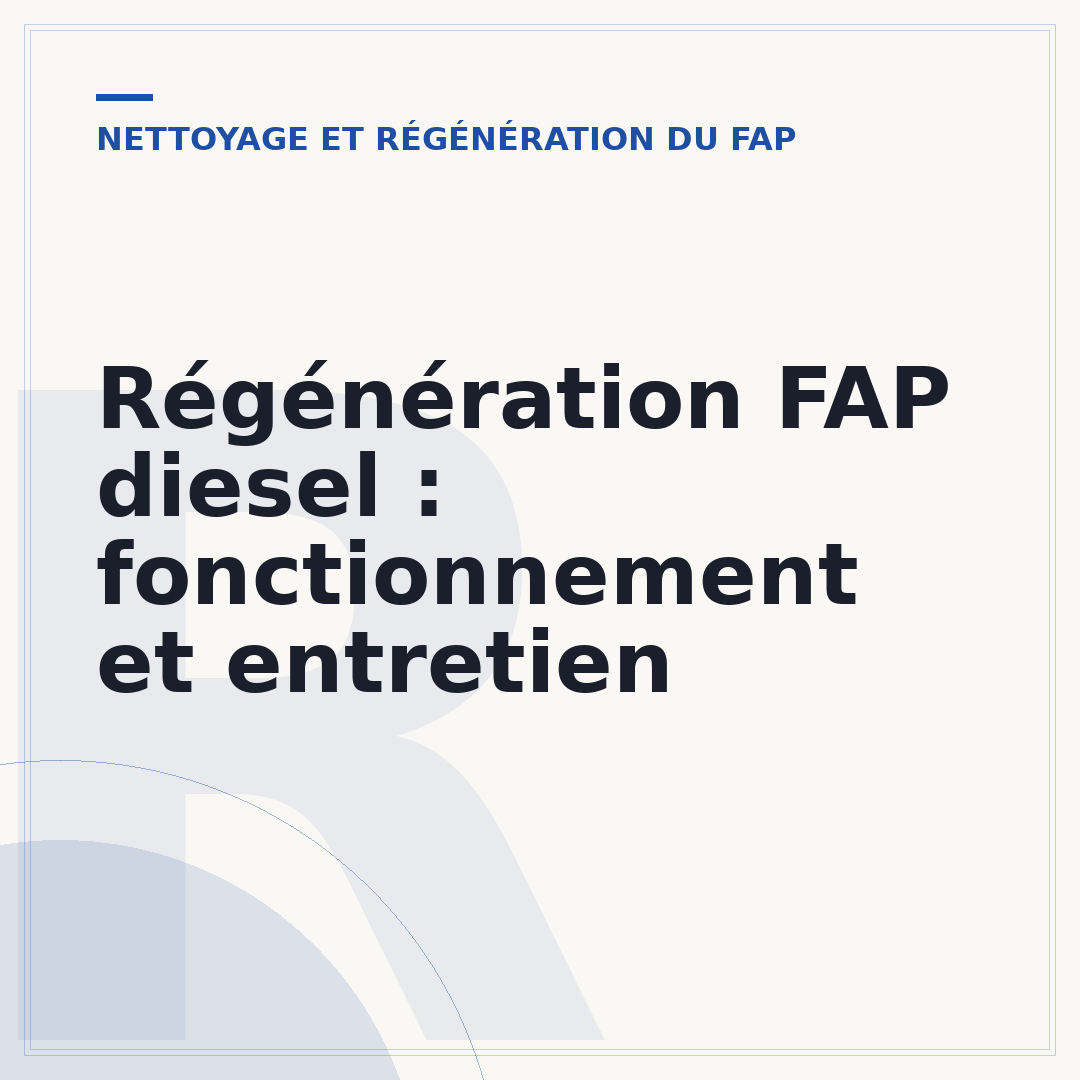 Régénération FAP diesel : fonctionnement et entretien