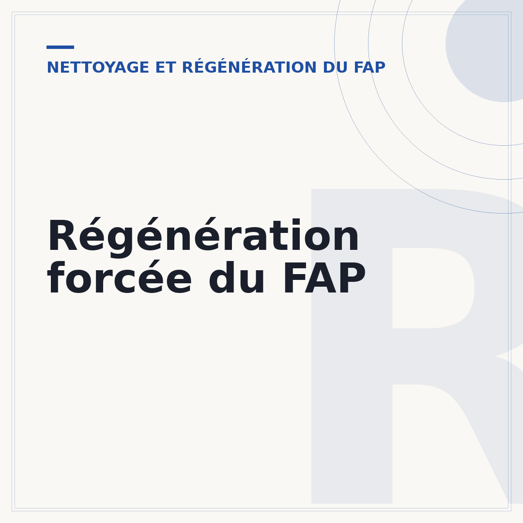 Régénération forcée du FAP