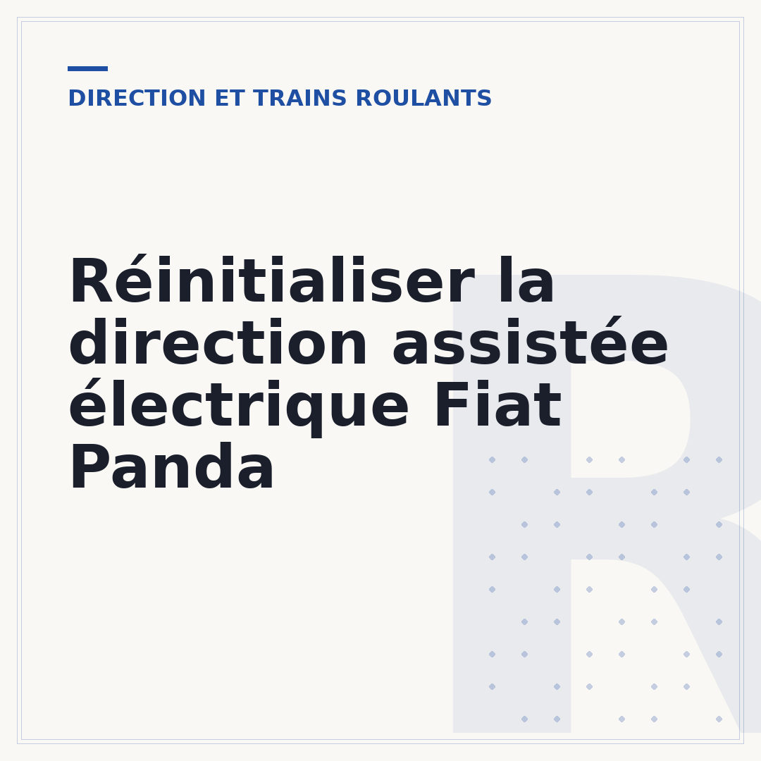 Réinitialiser la direction assistée électrique Fiat Panda
