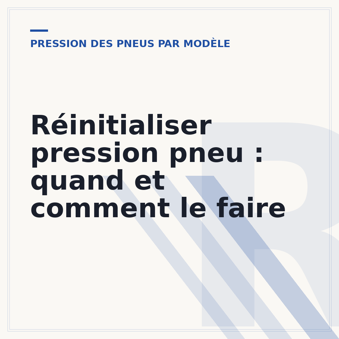 Réinitialiser pression pneu : quand et comment le faire