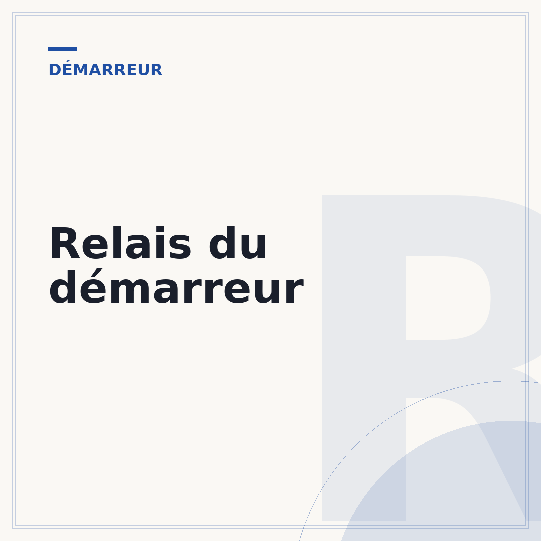 Relais du démarreur