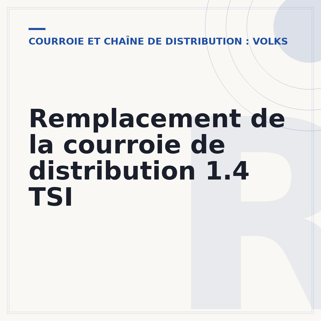 Remplacement de la courroie de distribution 1.4 TSI