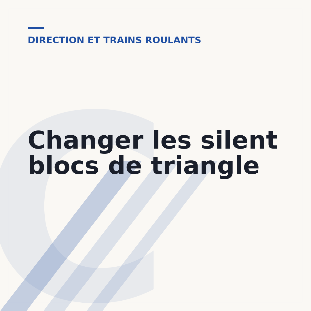 Changer les silent blocs de triangle