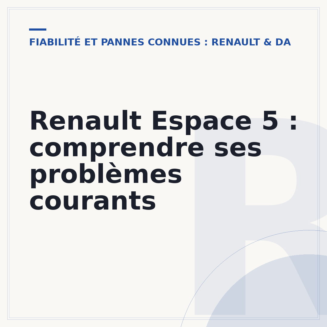 Renault Espace 5 : comprendre ses problèmes courants