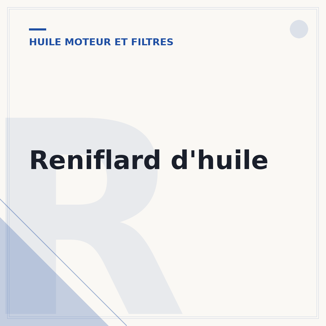 Reniflard d'huile