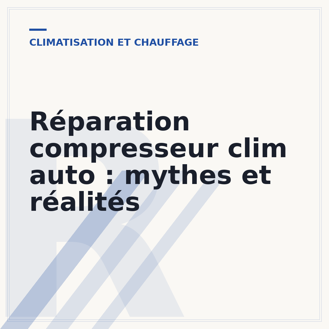 Réparation compresseur clim auto : mythes et réalités