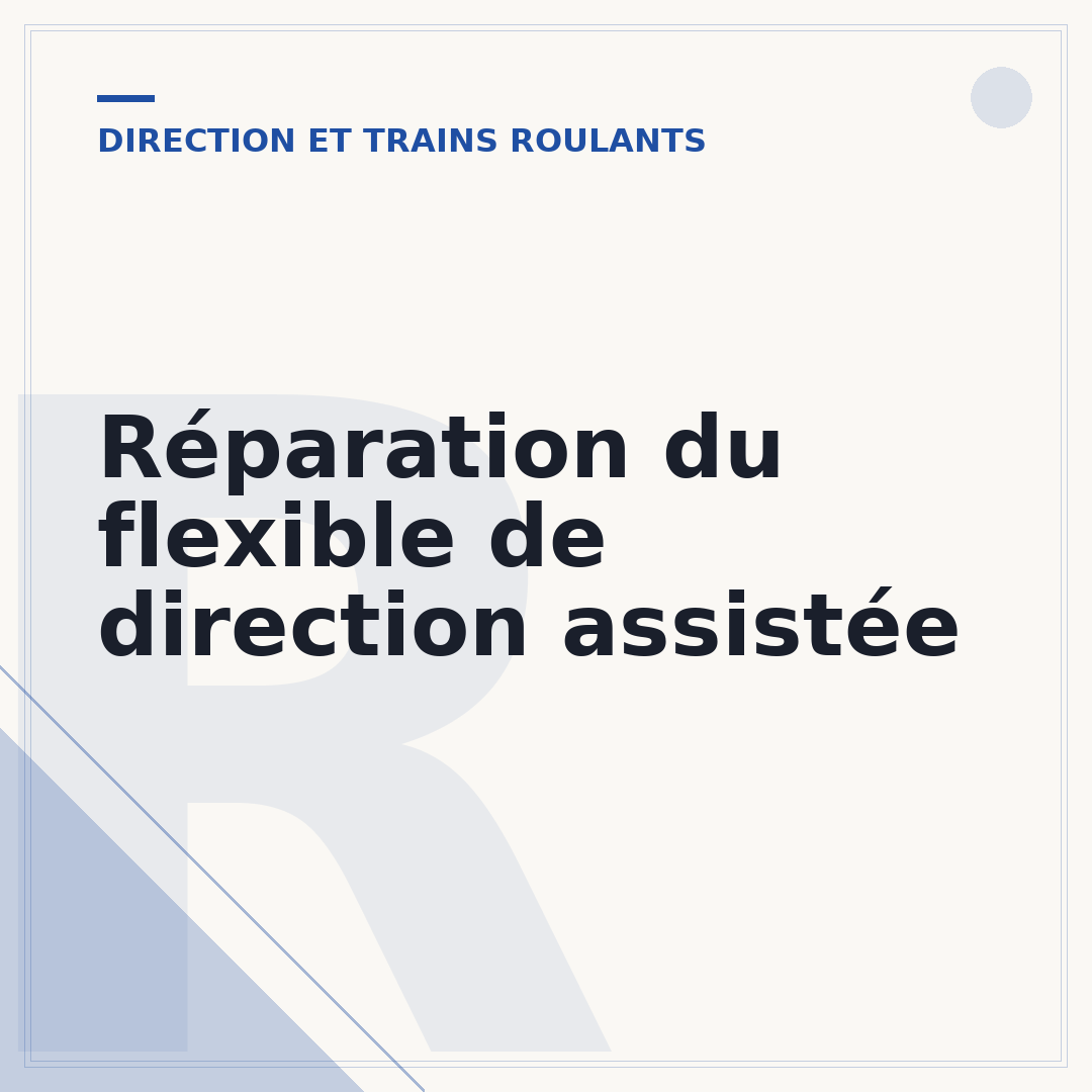 Réparation du flexible de direction assistée