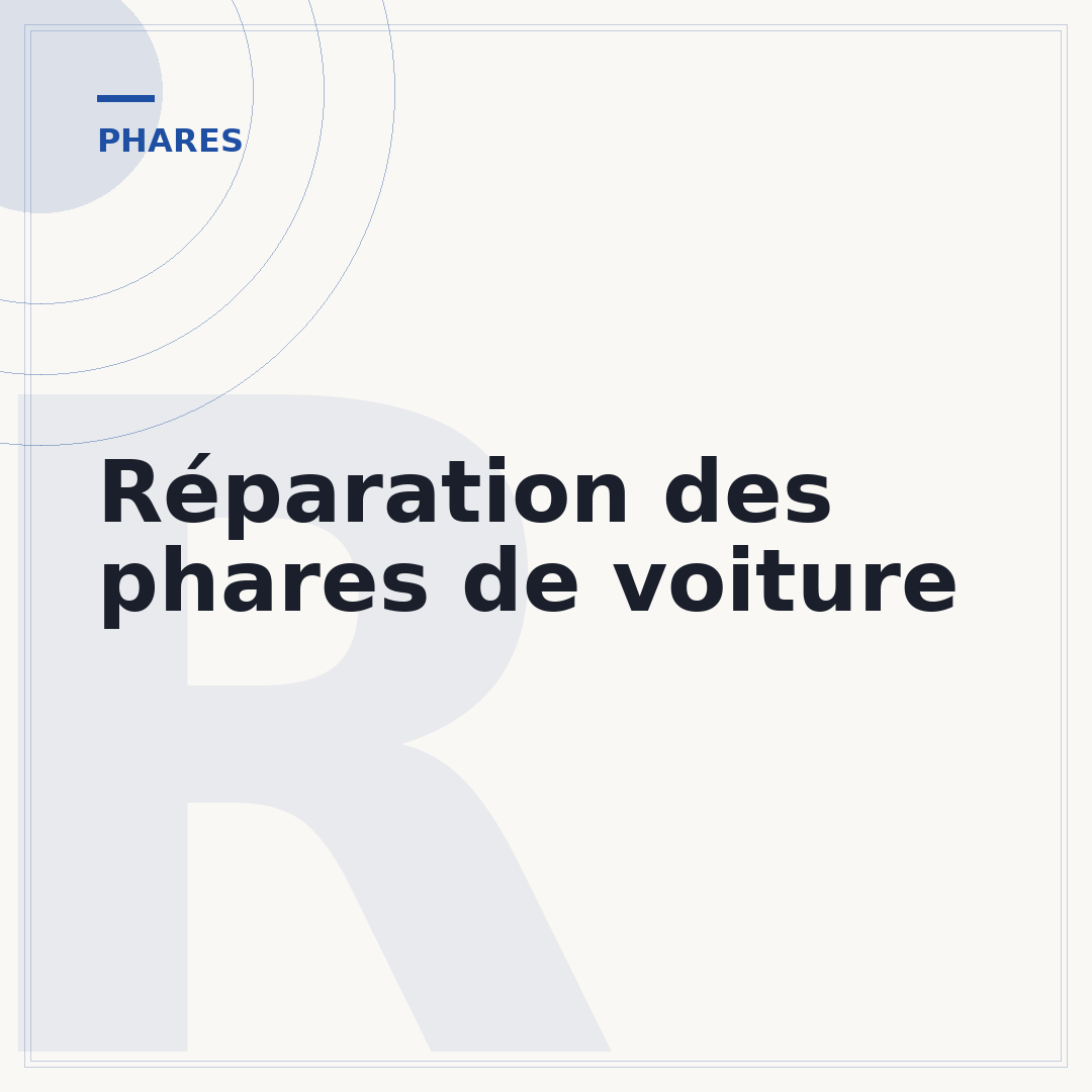 Réparation des phares de voiture