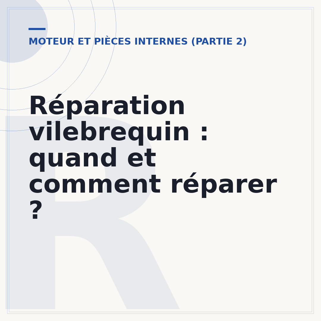 Réparation vilebrequin : quand et comment réparer ?