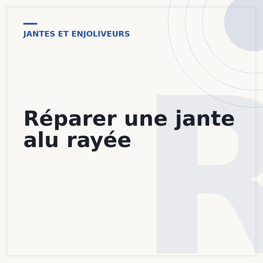 Réparer une jante alu rayée