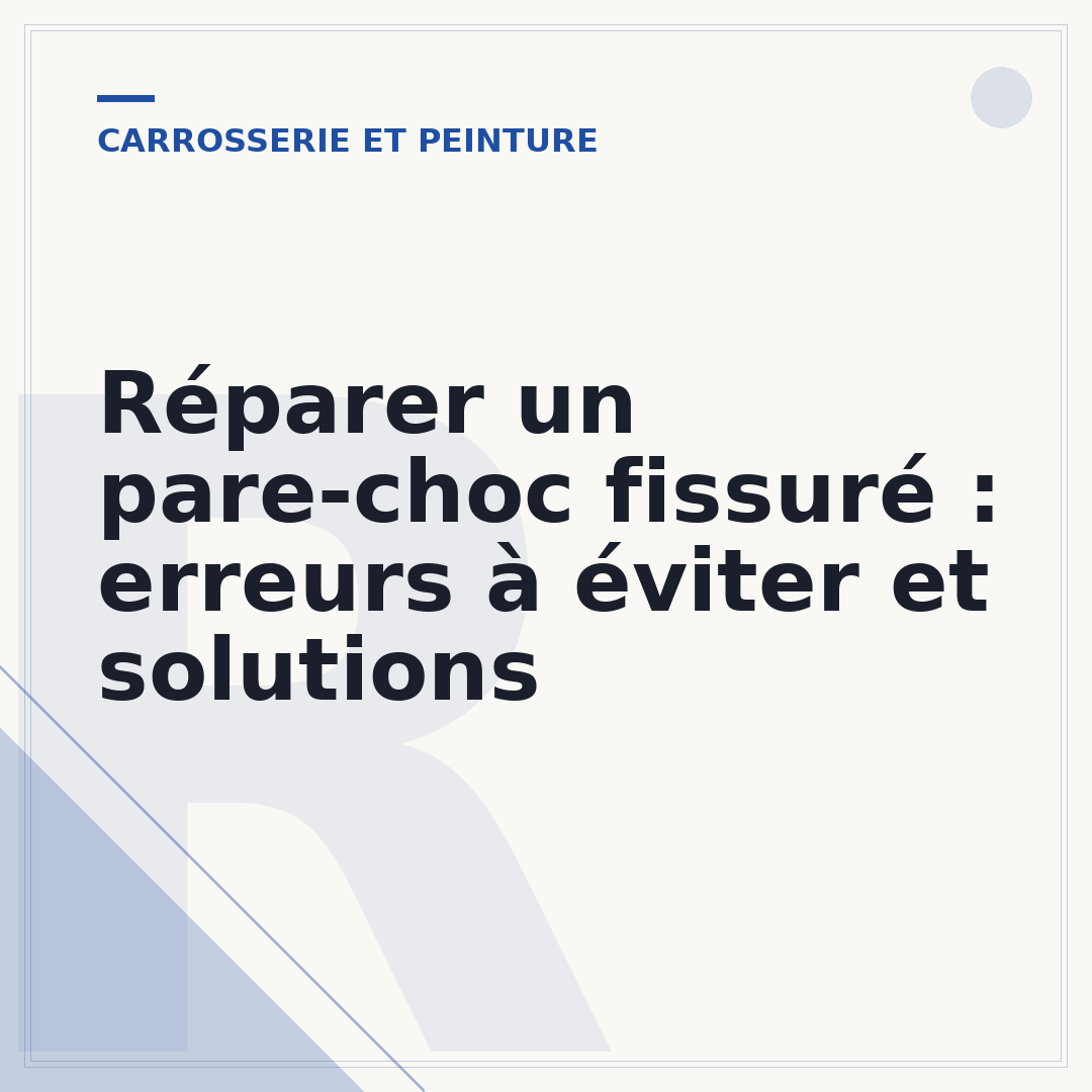 Réparer un pare-choc fissuré : erreurs à éviter et solutions