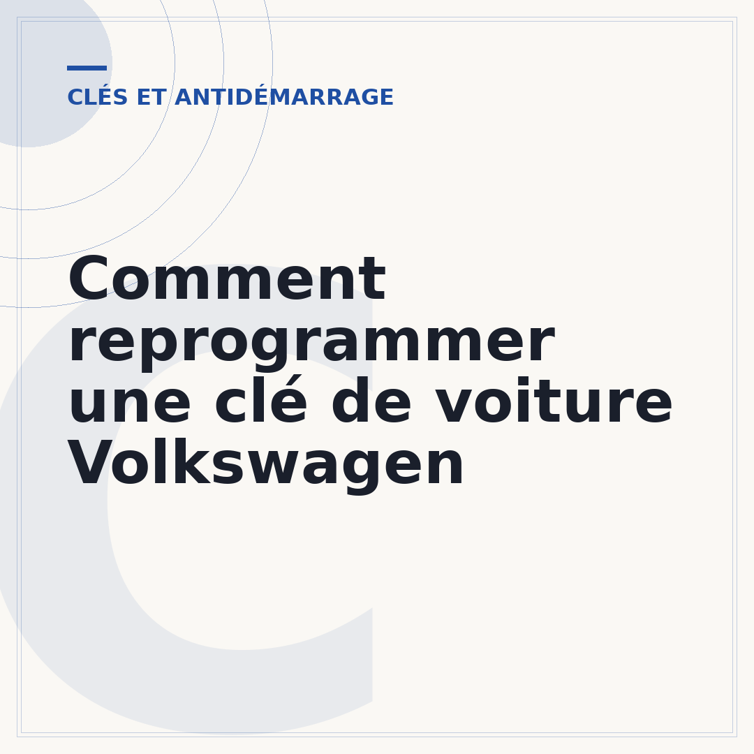 Comment reprogrammer une clé de voiture Volkswagen