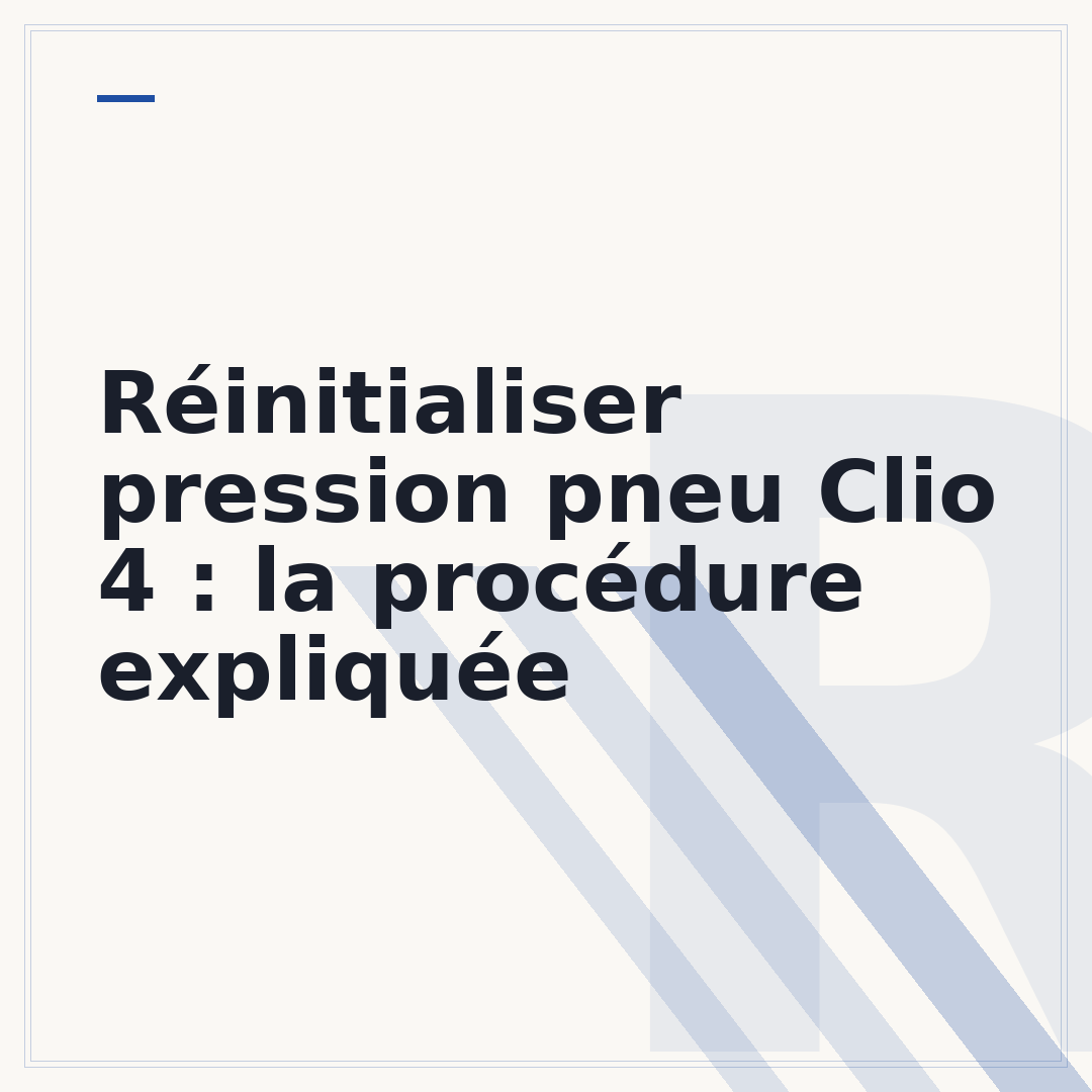 Réinitialiser pression pneu Clio 4 : la procédure expliquée