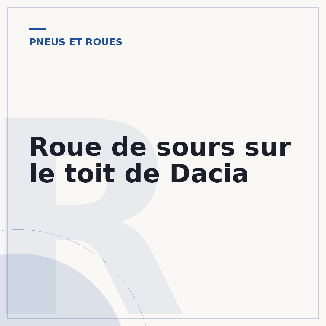 Roue de sours sur le toit de Dacia