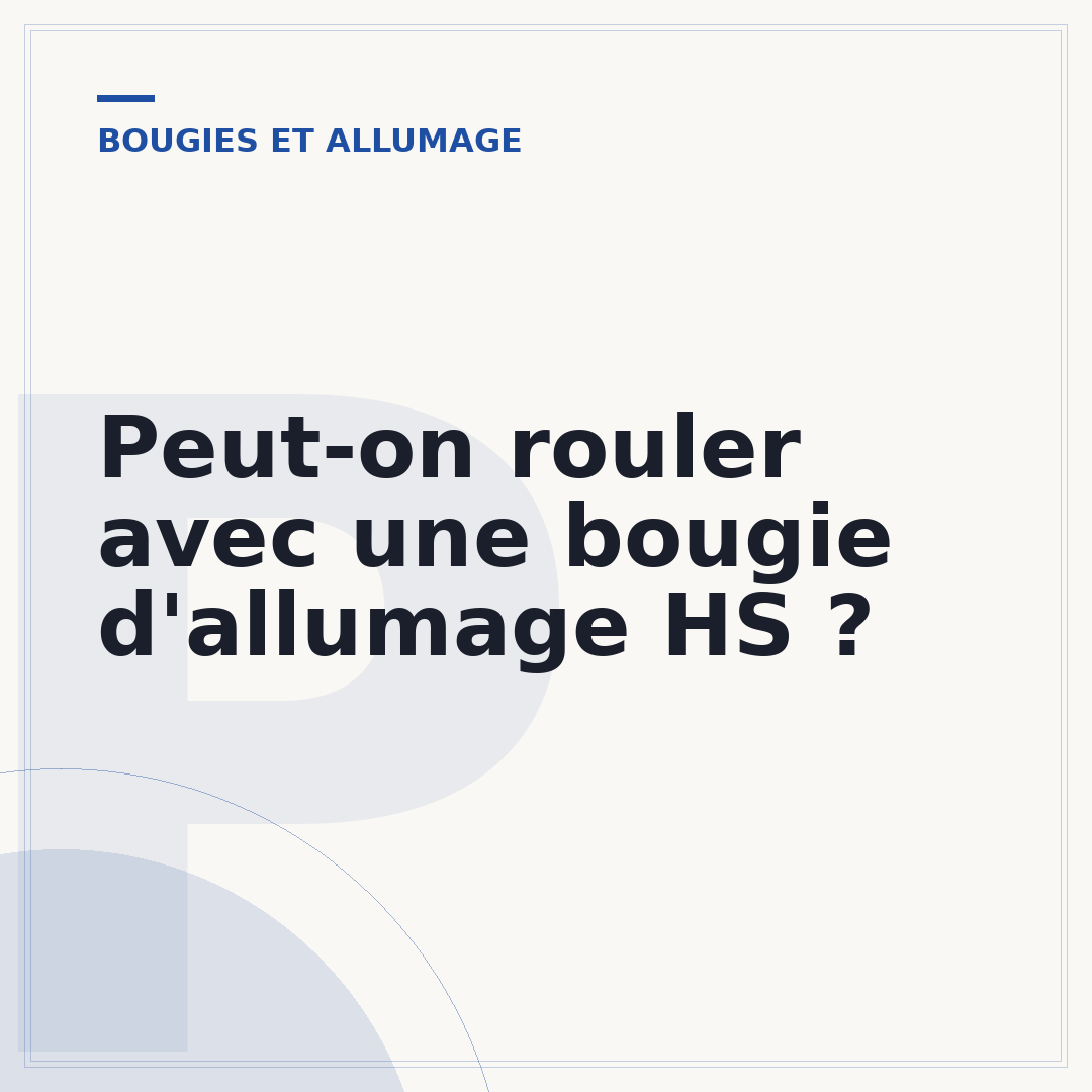 Peut-on rouler avec une bougie d'allumage HS ?