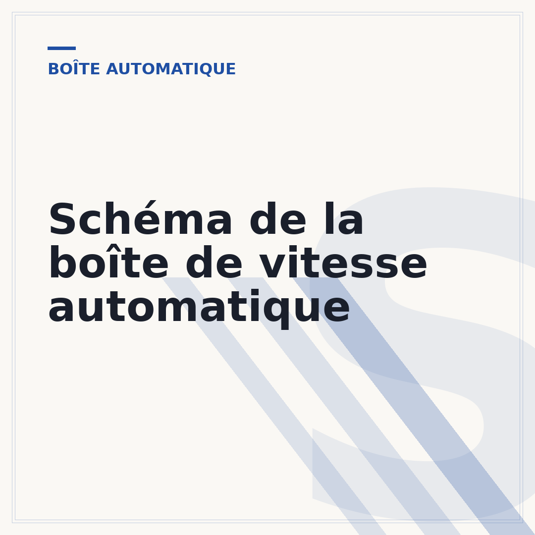Schéma de la boîte de vitesse automatique