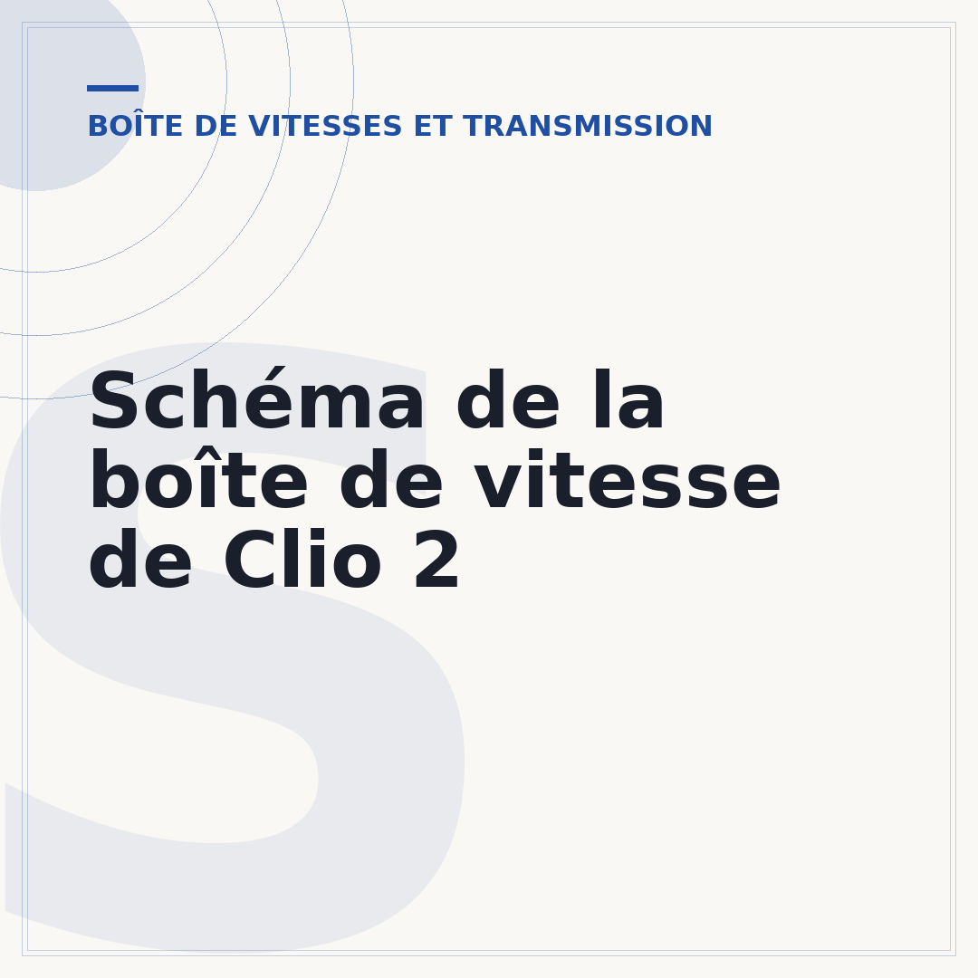 Schéma de la boîte de vitesse de Clio 2