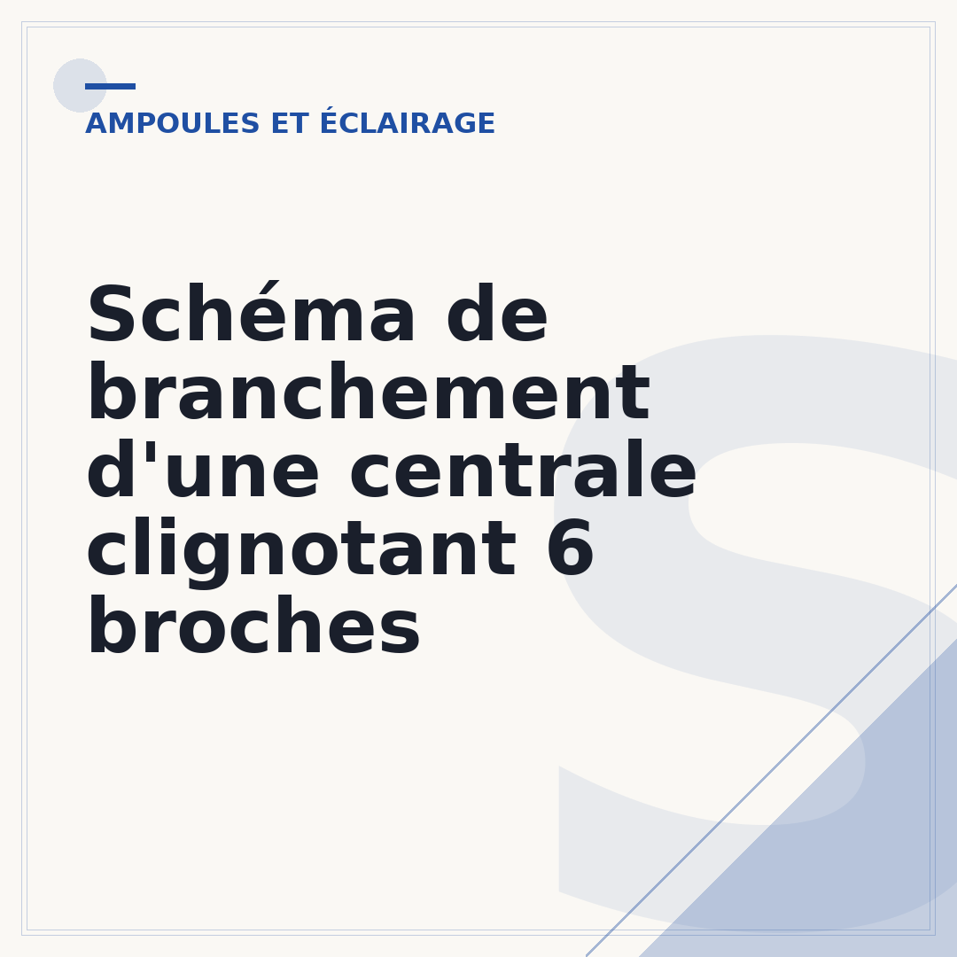 Schéma de branchement d'une centrale clignotant 6 broches