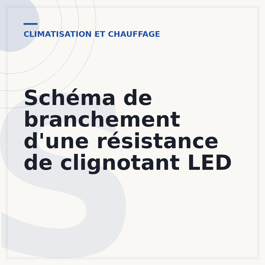 Schéma de branchement d'une résistance de clignotant LED