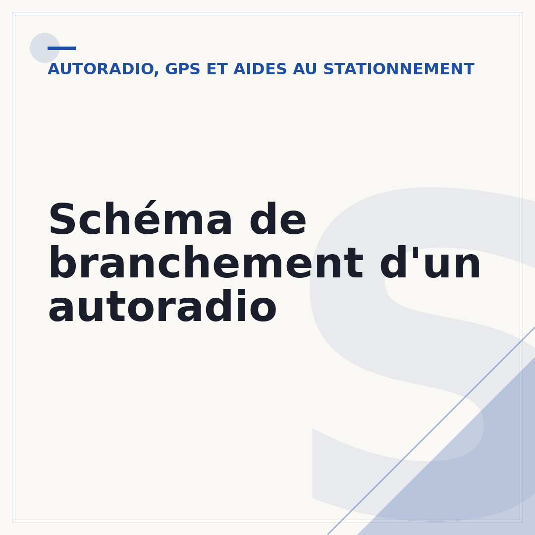 Schéma de branchement d'un autoradio