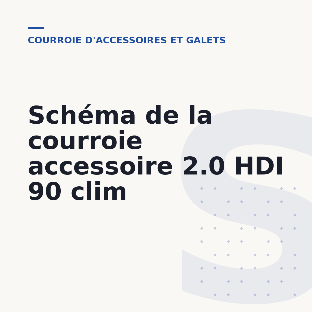 Schéma de la courroie accessoire 2.0 HDI 90 clim