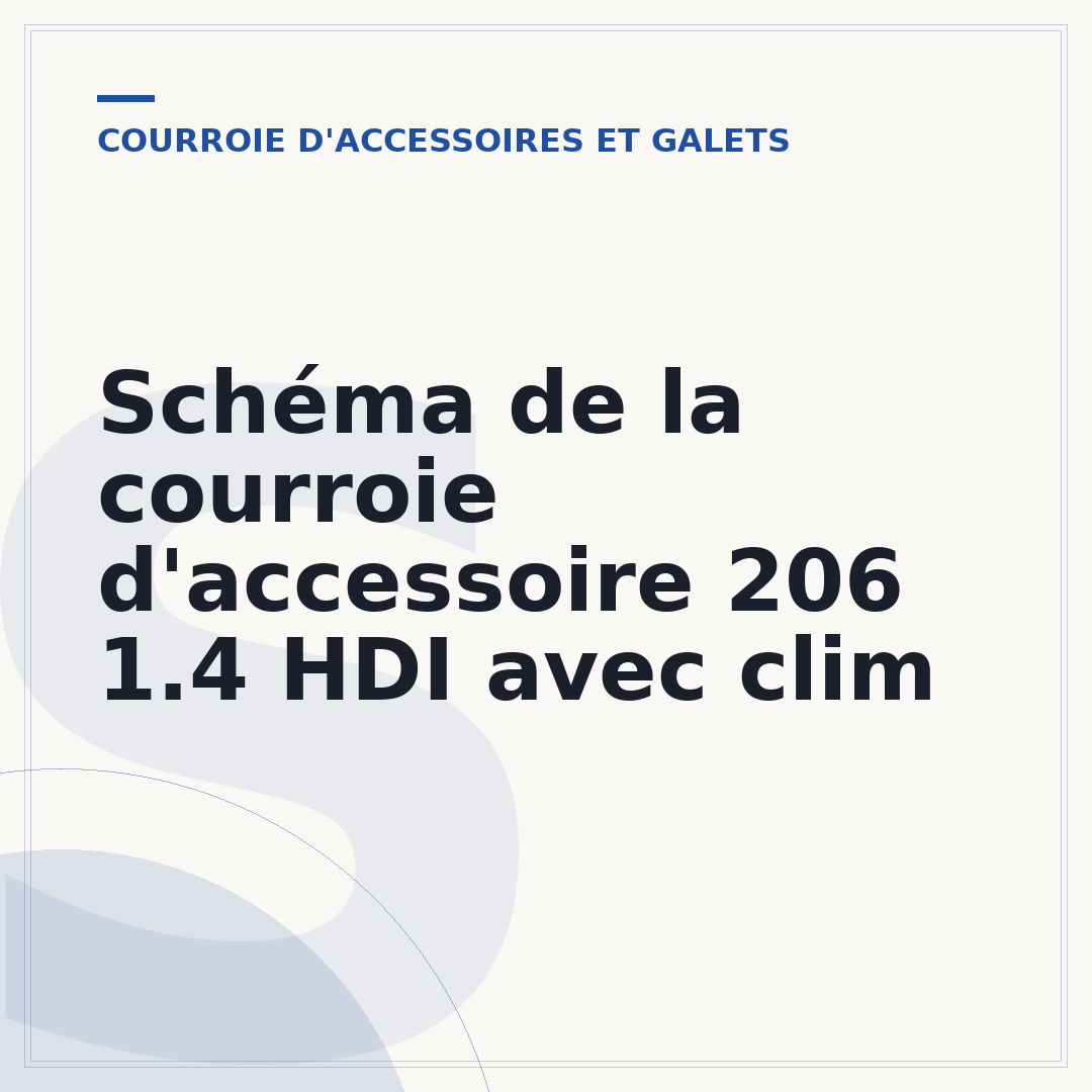 Schéma de la courroie d'accessoire 206 1.4 HDI avec clim