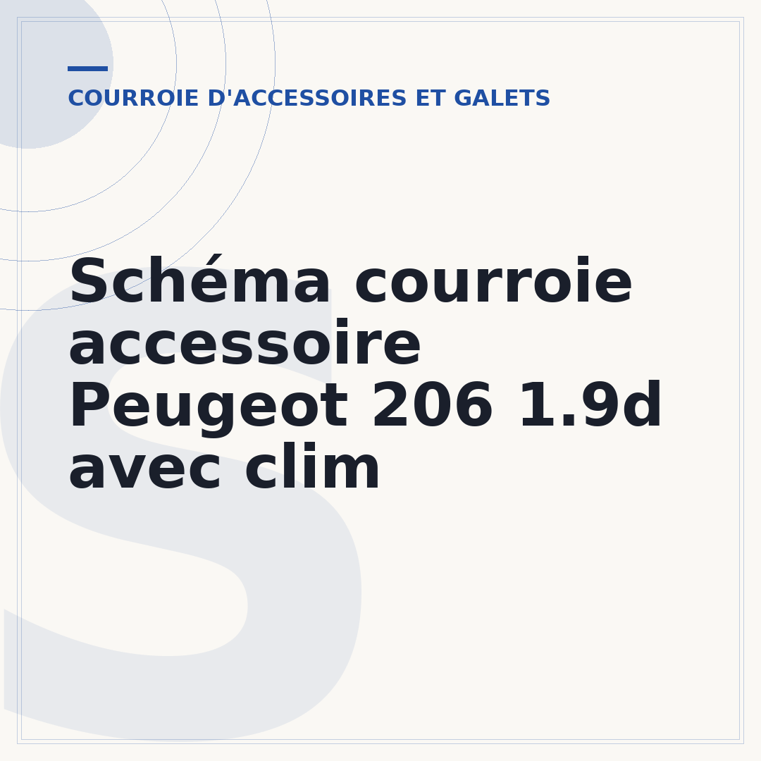 Schéma courroie accessoire Peugeot 206 1.9d avec clim